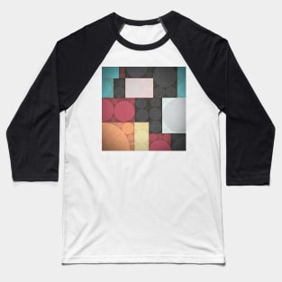 Square and Circle Pattern Baseball T-Shirt